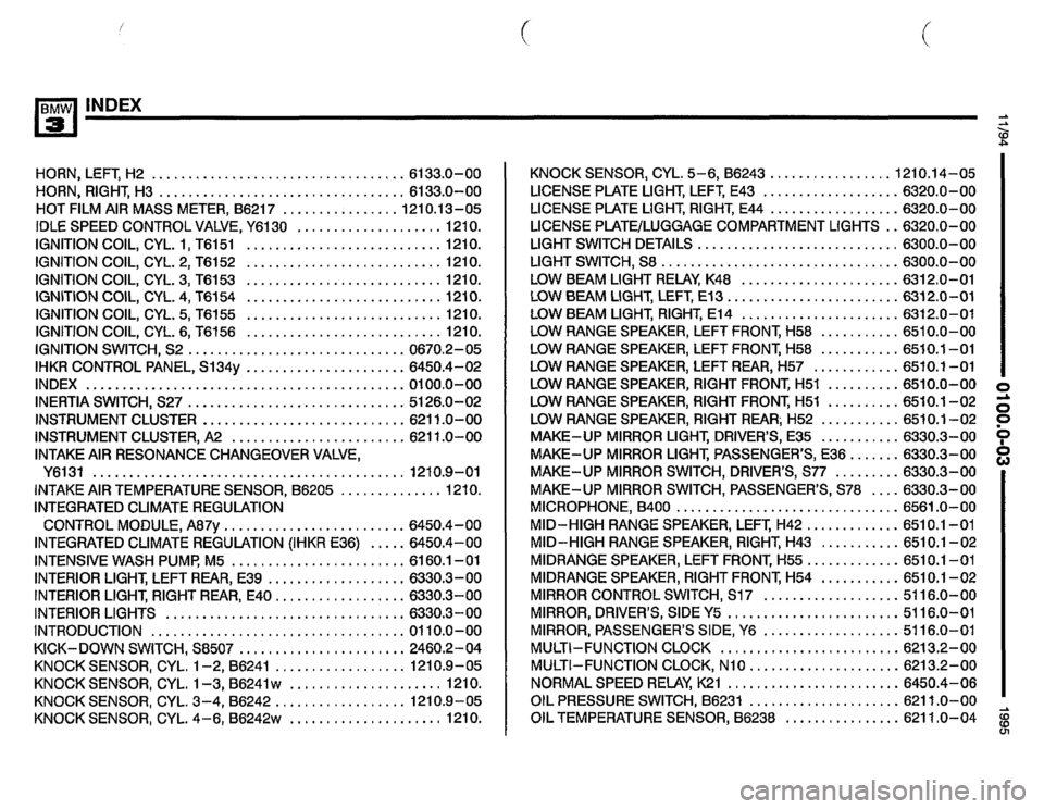 BMW 325i 1995 E36 Electrical Troubleshooting Manual 