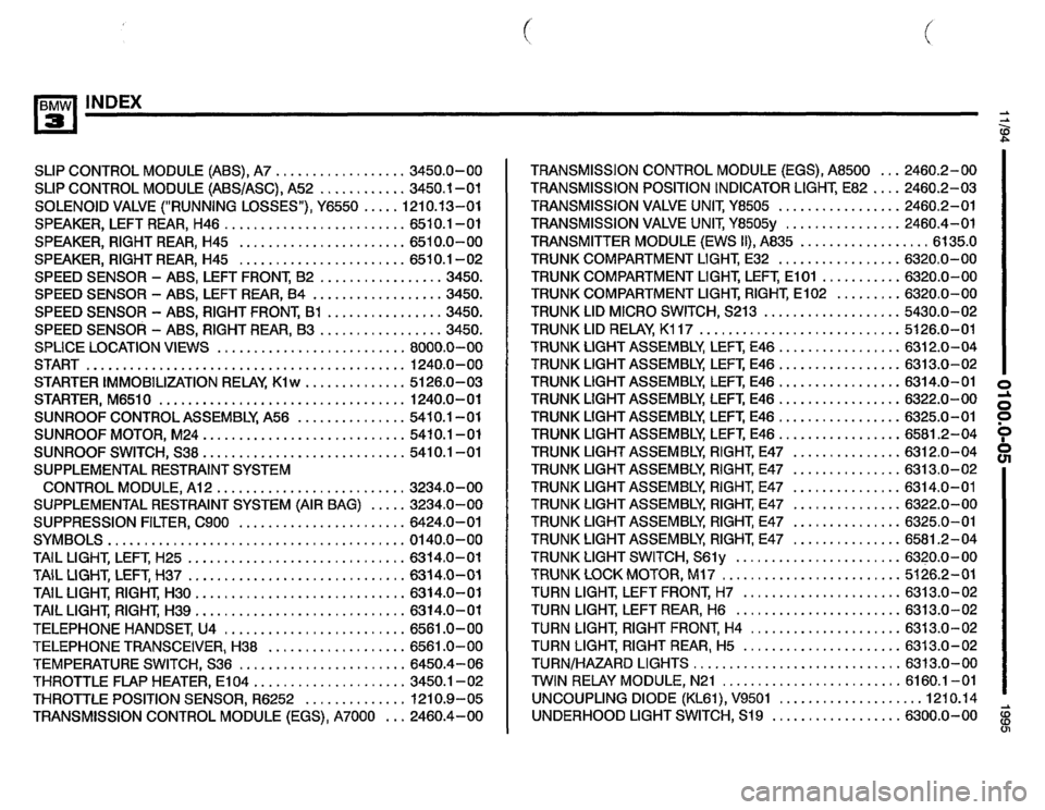 BMW 320i 1995 E36 Electrical Troubleshooting Manual 