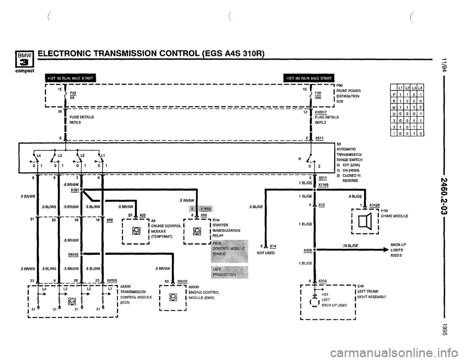 BMW 318ti 1995 E36 Electrical Troubleshooting Manual 