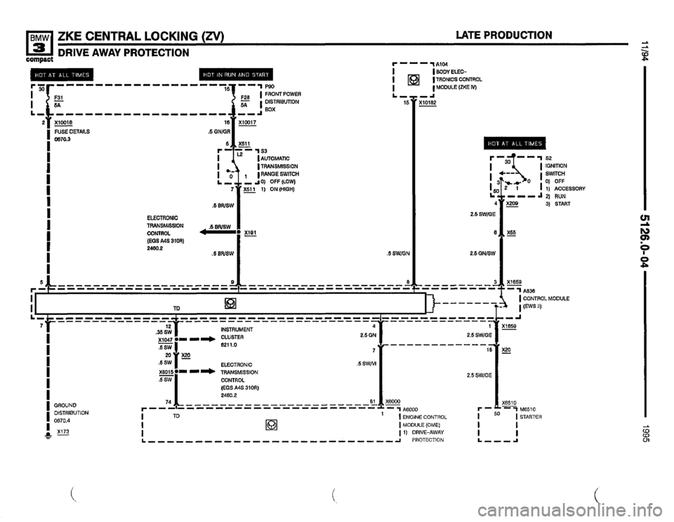 BMW 318ti 1995 E36 Electrical Troubleshooting Manual 
