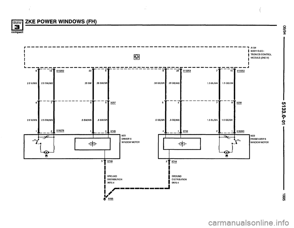 BMW 318ti 1995 E36 Electrical Troubleshooting Manual 