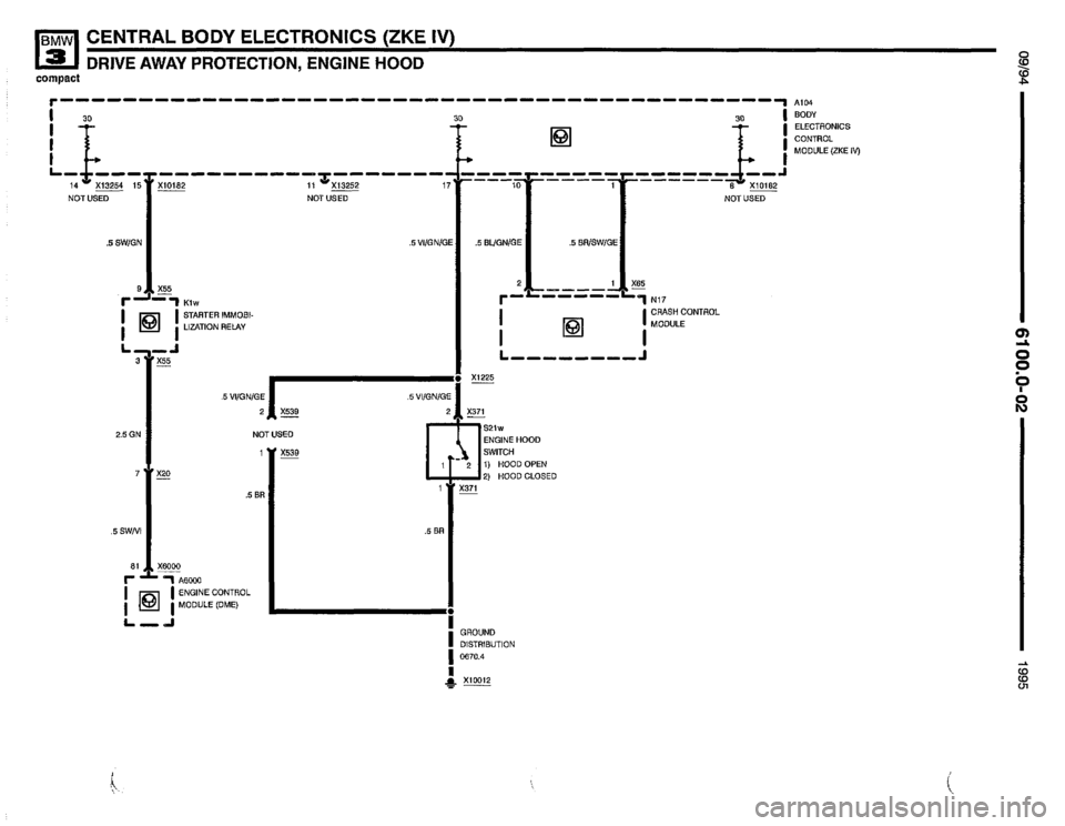 BMW 318ti 1995 E36 Electrical Troubleshooting Manual 