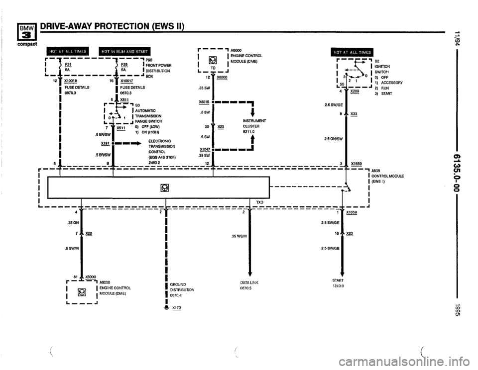 BMW 318ti 1995 E36 Electrical Troubleshooting Manual 