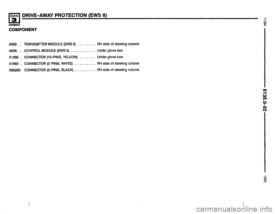 BMW 318ti 1995 E36 Electrical Troubleshooting Manual 