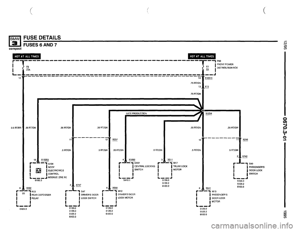 BMW 318ti 1995 E36 Electrical Troubleshooting Manual 