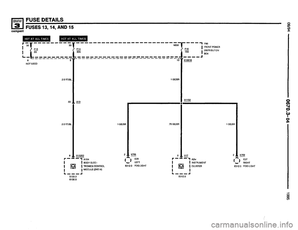 BMW 318ti 1995 E36 Electrical Troubleshooting Manual 