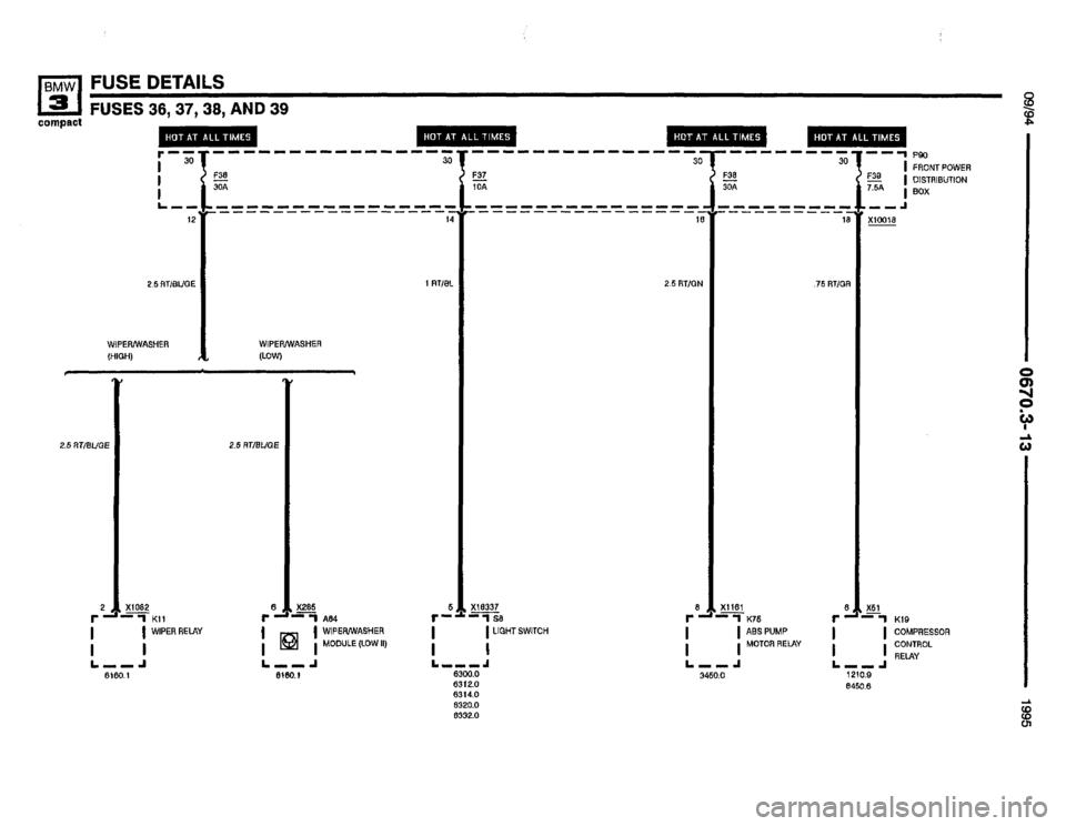 BMW 318ti 1995 E36 Electrical Troubleshooting Manual 