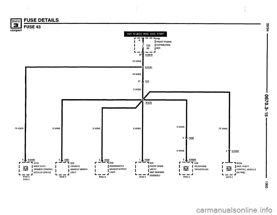 BMW 318ti 1995 E36 Electrical Troubleshooting Manual 