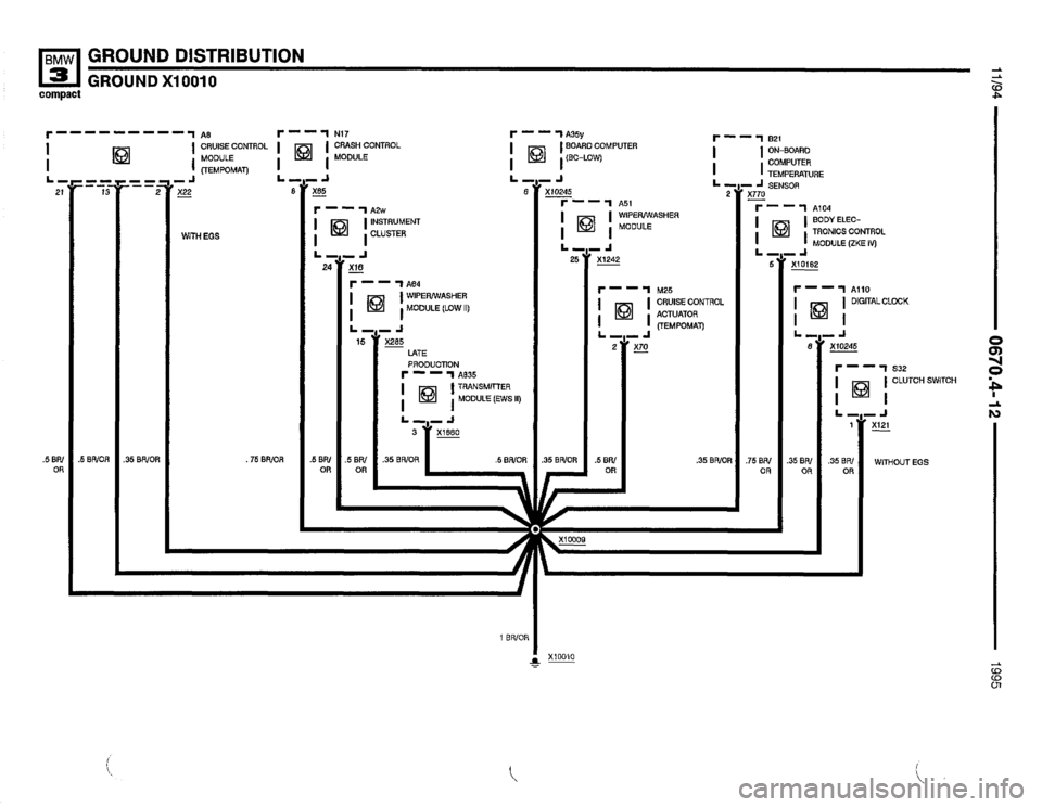 BMW 318ti 1995 E36 Electrical Troubleshooting Manual 