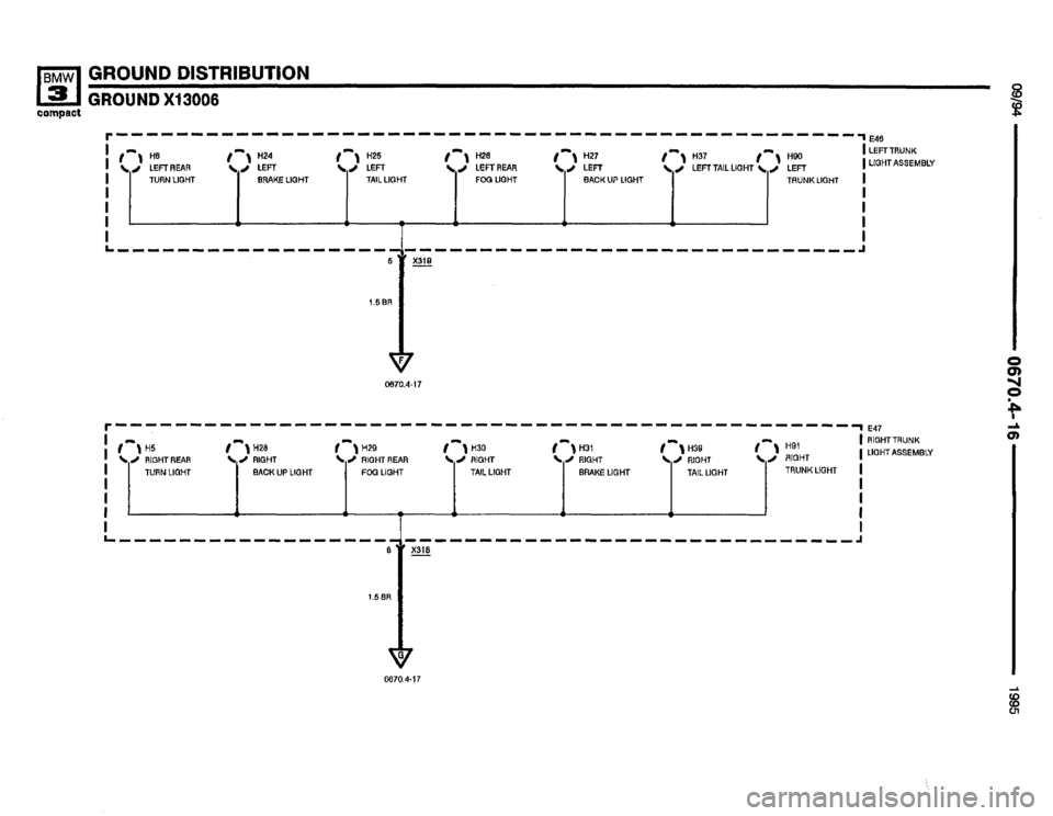 BMW 318ti 1995 E36 Electrical Troubleshooting Manual 