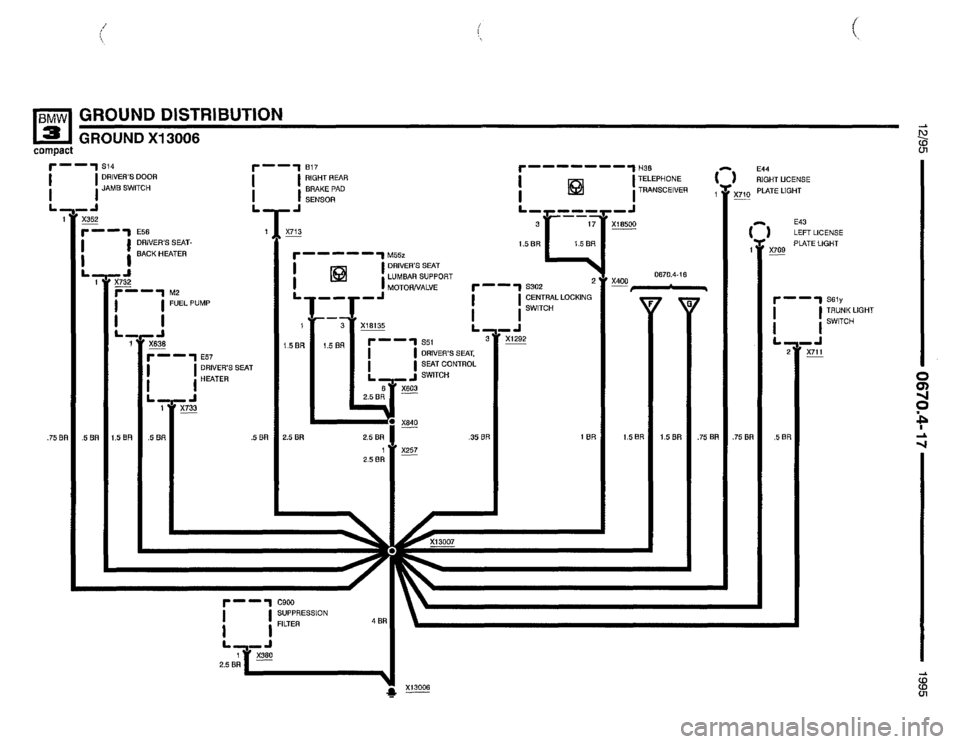 BMW 318ti 1995 E36 Electrical Troubleshooting Manual 