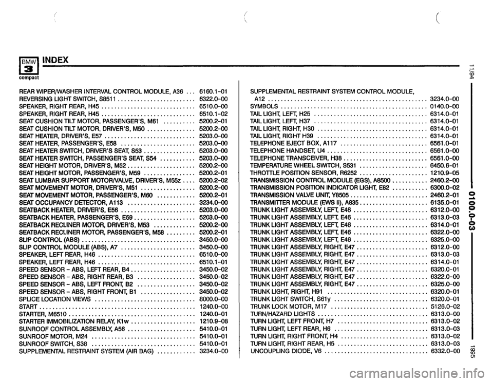 BMW 318ti 1995 E36 Electrical Troubleshooting Manual 
