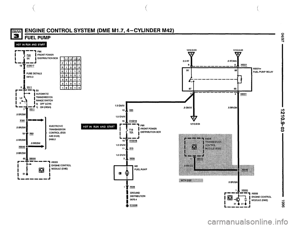 BMW M3 1996 E36 Electrical Troubleshooting Manual 