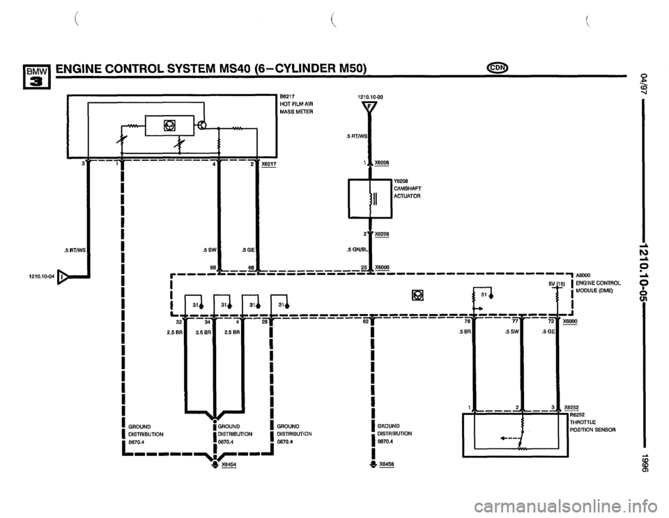 BMW M3 1996 E36 Electrical Troubleshooting Manual 