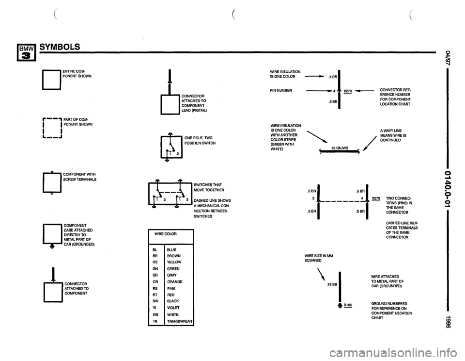 BMW M3 1996 E36 Electrical Troubleshooting Manual 