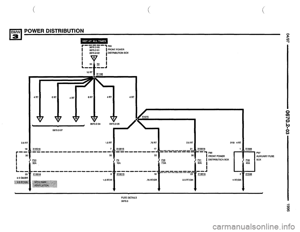 BMW 325i 1996 E36 Electrical Troubleshooting Manual 