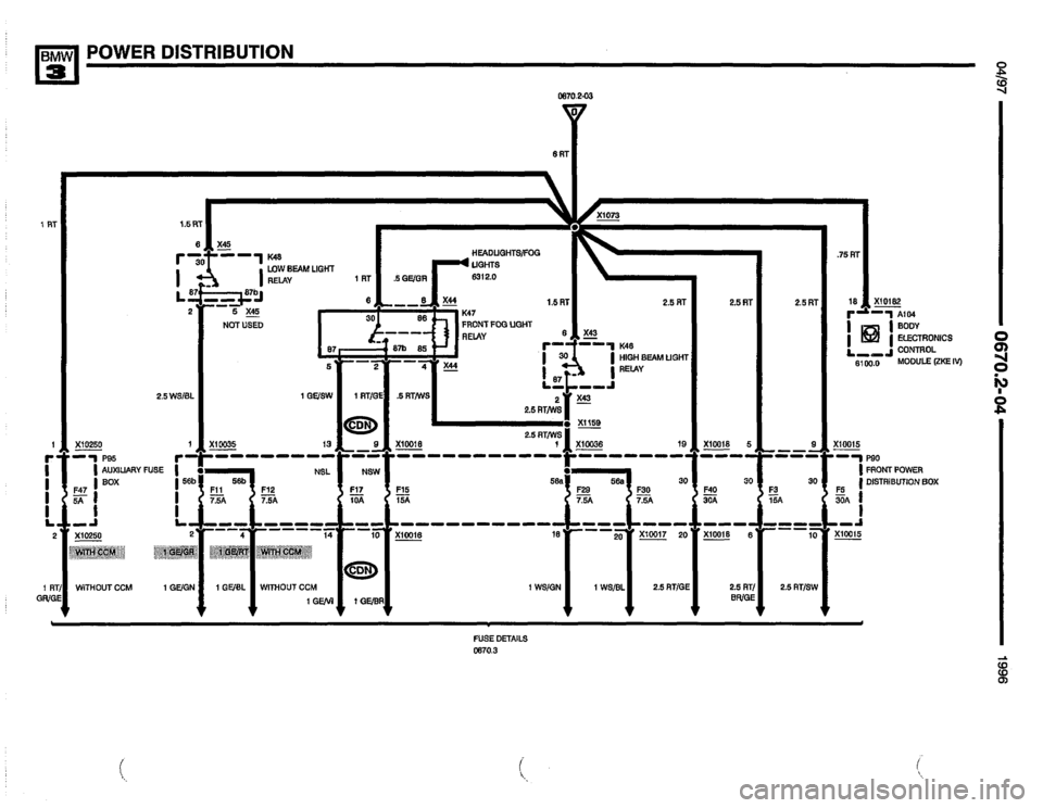 BMW M3 1996 E36 Electrical Troubleshooting Manual 