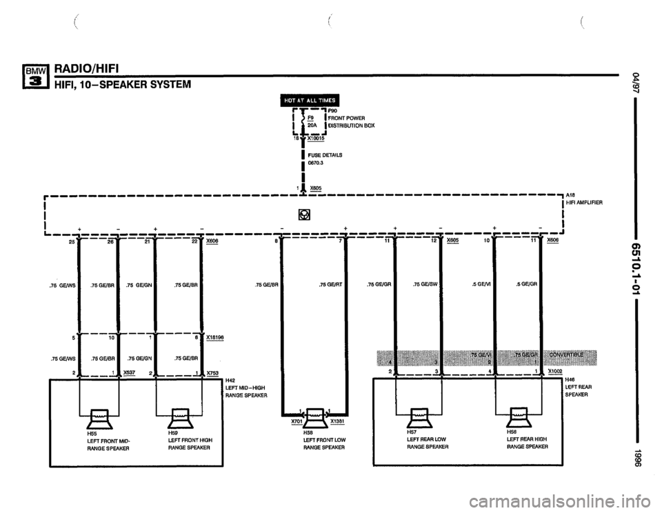 BMW 328i 1996 E36 Electrical Troubleshooting Manual 