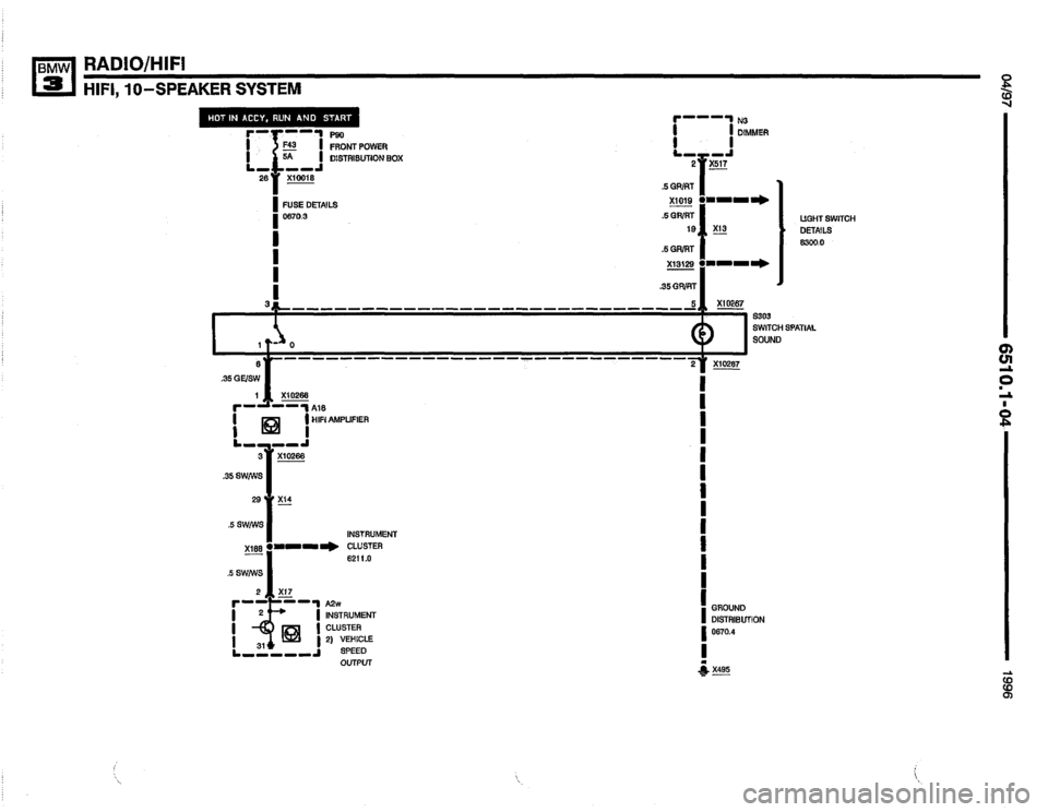 BMW 328i 1996 E36 Electrical Troubleshooting Manual 