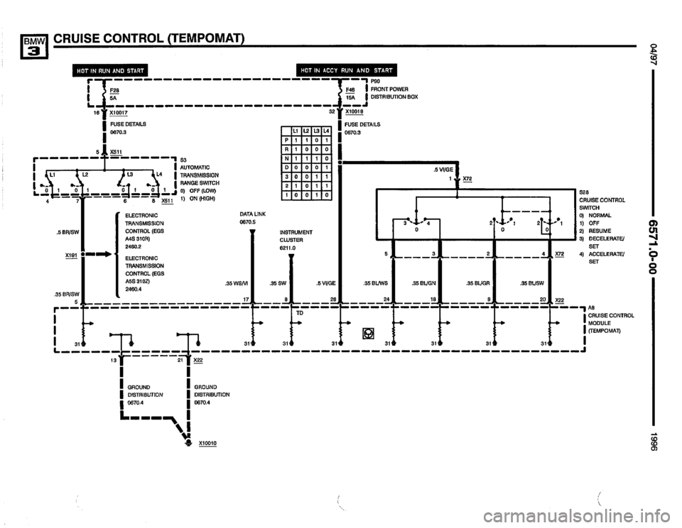 BMW 328i 1996 E36 Electrical Troubleshooting Manual 