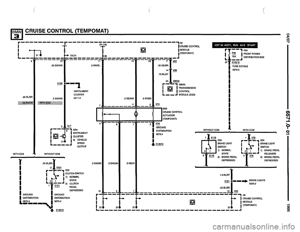 BMW 328i 1996 E36 Electrical Troubleshooting Manual 