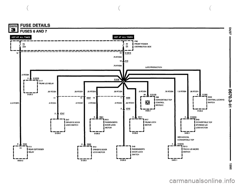 BMW M3 1996 E36 Electrical Troubleshooting Manual 