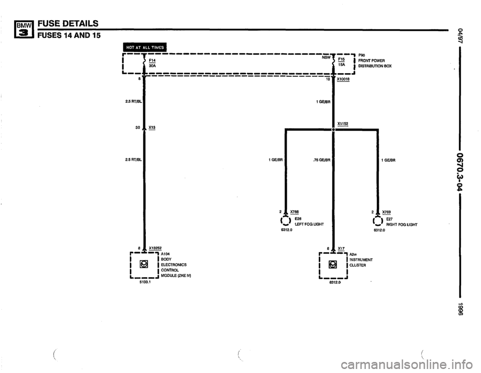 BMW 318i 1996 E36 Electrical Troubleshooting Manual 