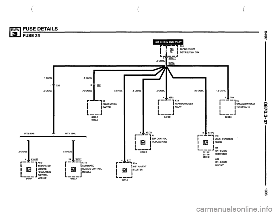 BMW M3 1996 E36 Electrical Troubleshooting Manual 