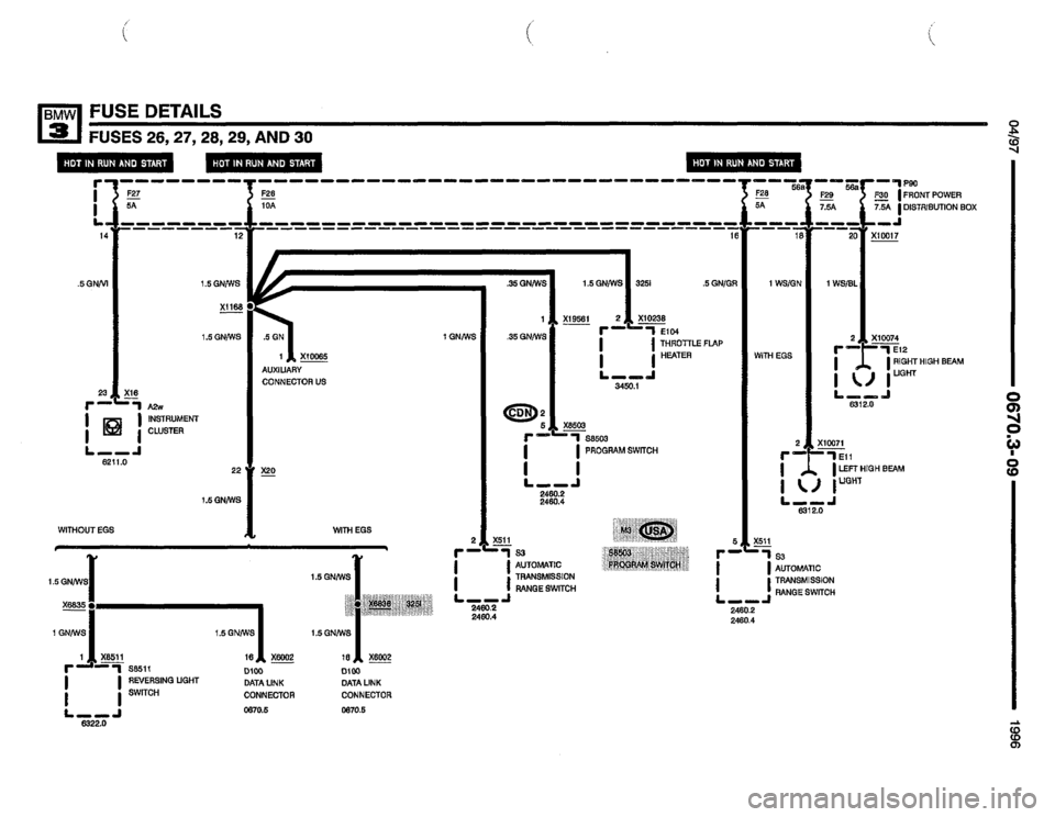 BMW 328i 1996 E36 Electrical Troubleshooting Manual 