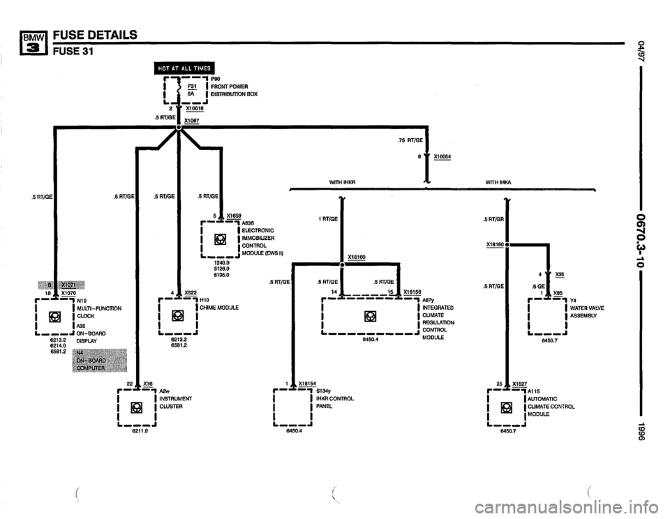 BMW M3 1996 E36 Electrical Troubleshooting Manual 