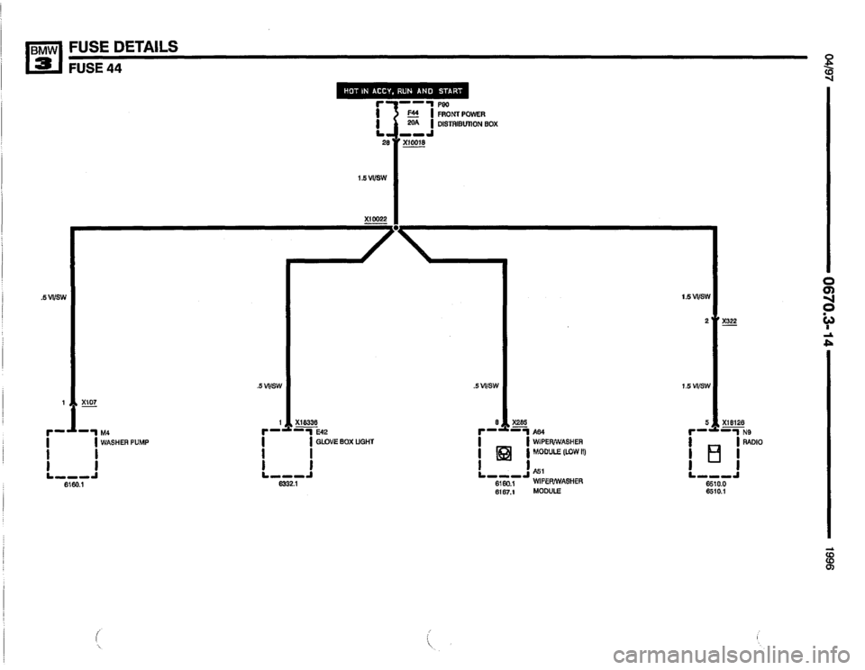 BMW 328i 1996 E36 Electrical Troubleshooting Manual 