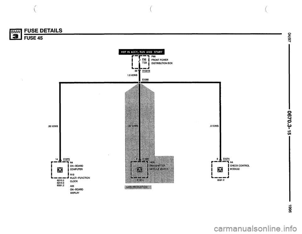 BMW M3 1996 E36 Electrical Troubleshooting Manual 