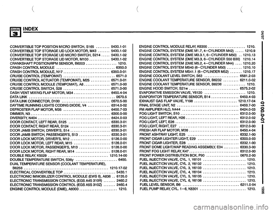 BMW M3 1996 E36 Electrical Troubleshooting Manual 