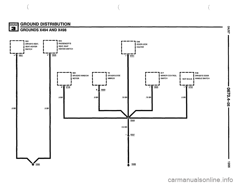 BMW 328i 1996 E36 Electrical Troubleshooting Manual 