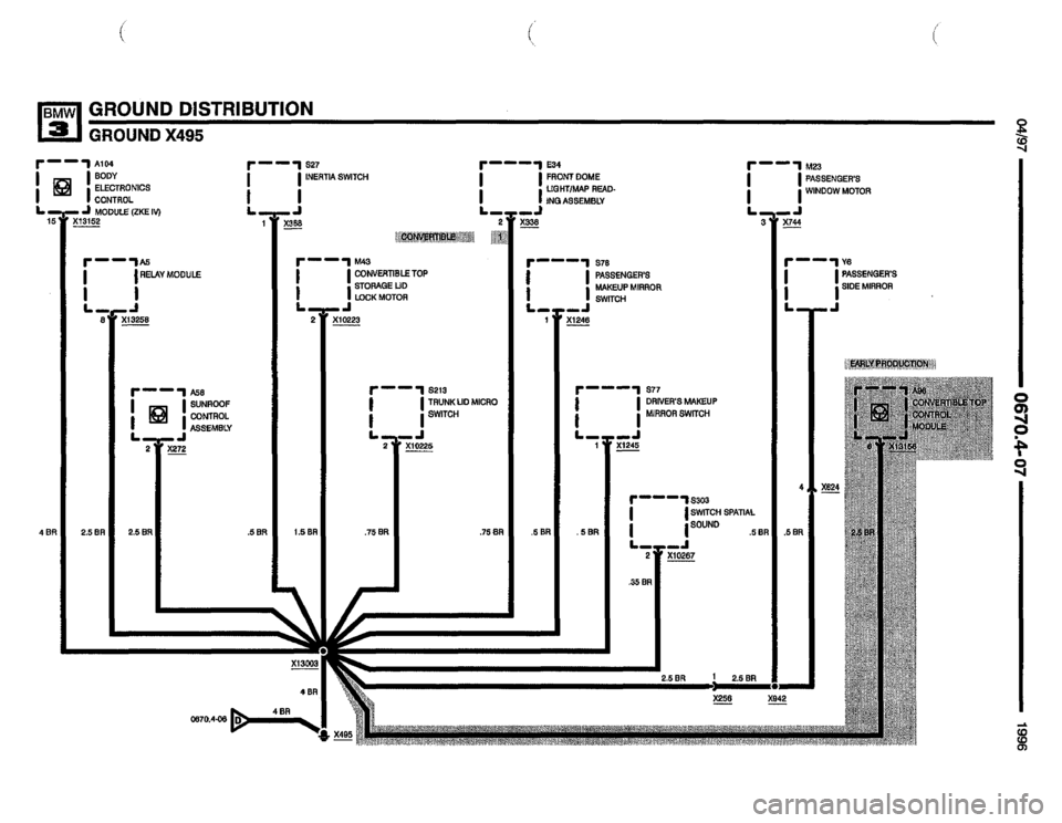 BMW 328i 1996 E36 Electrical Troubleshooting Manual 