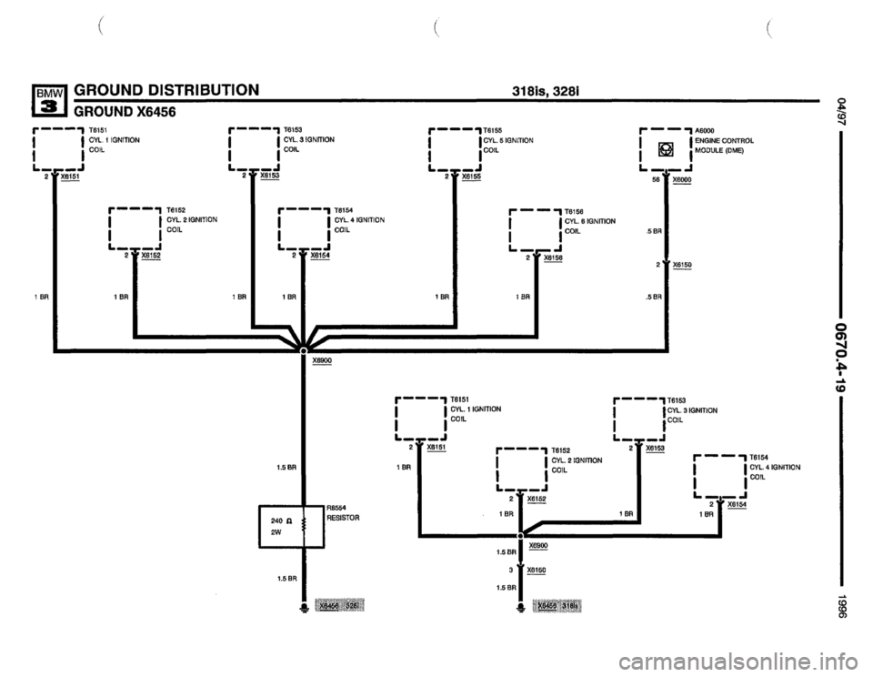 BMW 328i 1996 E36 Electrical Troubleshooting Manual 