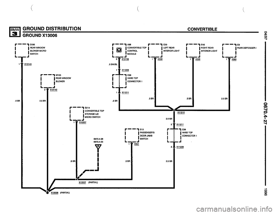 BMW M3 1996 E36 Electrical Troubleshooting Manual 