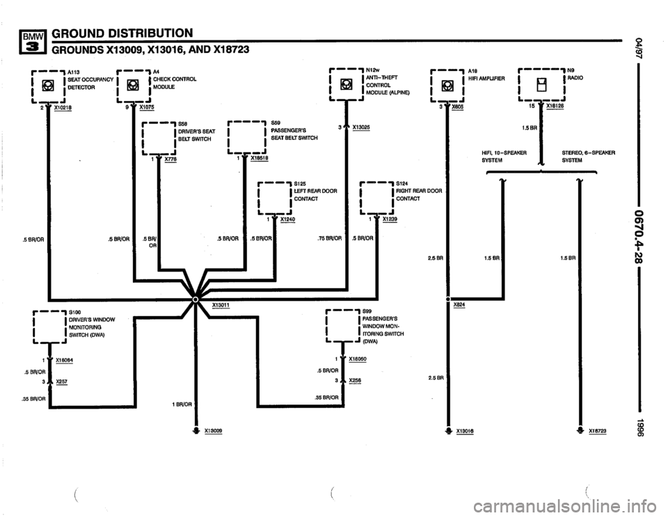 BMW 328i 1996 E36 Electrical Troubleshooting Manual 