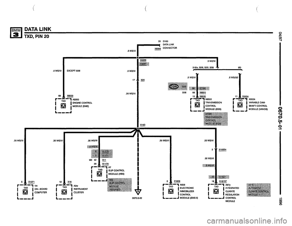 BMW 328i 1996 E36 Electrical Troubleshooting Manual 