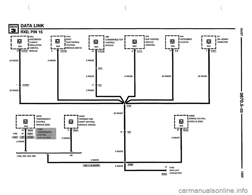 BMW 328i 1996 E36 Electrical Troubleshooting Manual 