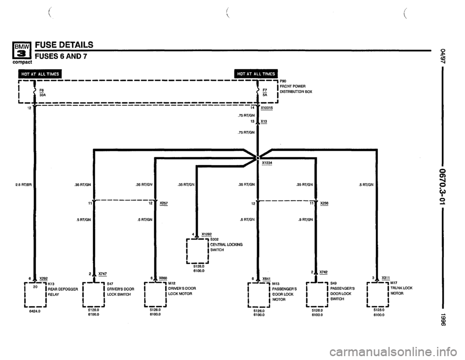 BMW 318ti 1996 E36 Electrical Troubleshooting Manual 