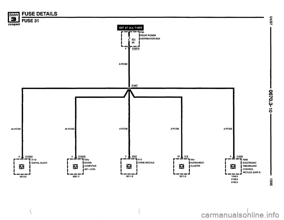 BMW 318ti 1996 E36 Electrical Troubleshooting Manual 