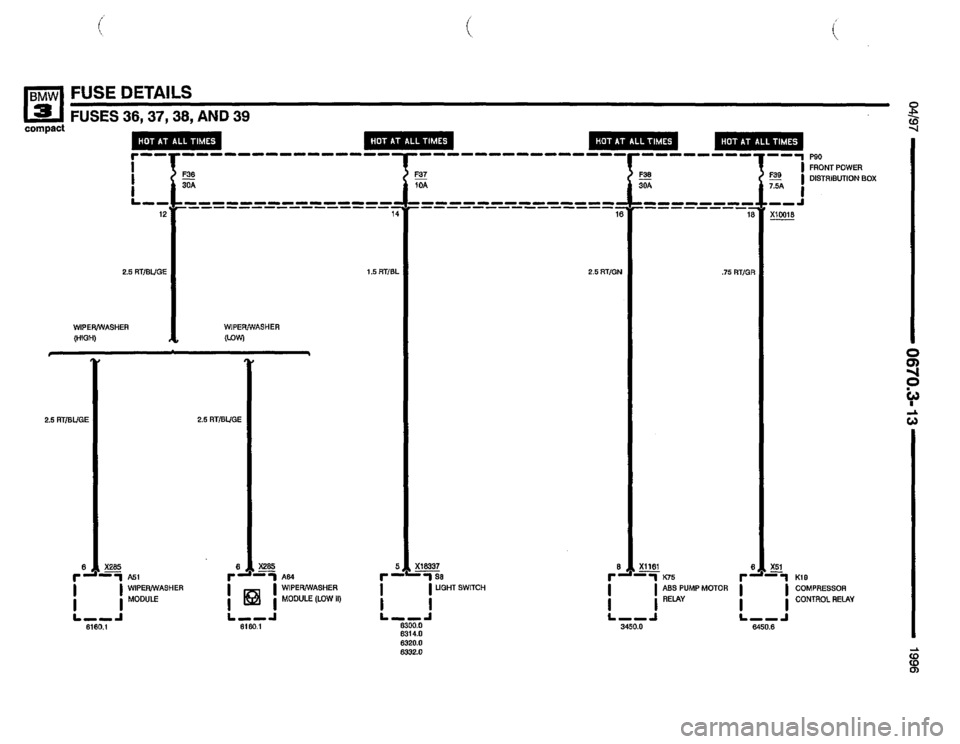 BMW 318ti 1996 E36 Electrical Troubleshooting Manual 