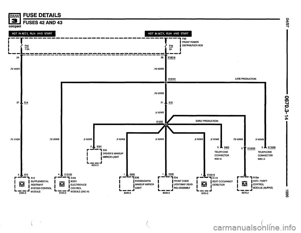 BMW 318ti 1996 E36 Electrical Troubleshooting Manual 