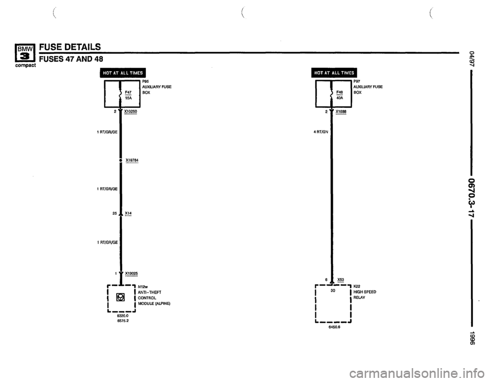 BMW 318ti 1996 E36 Electrical Troubleshooting Manual 