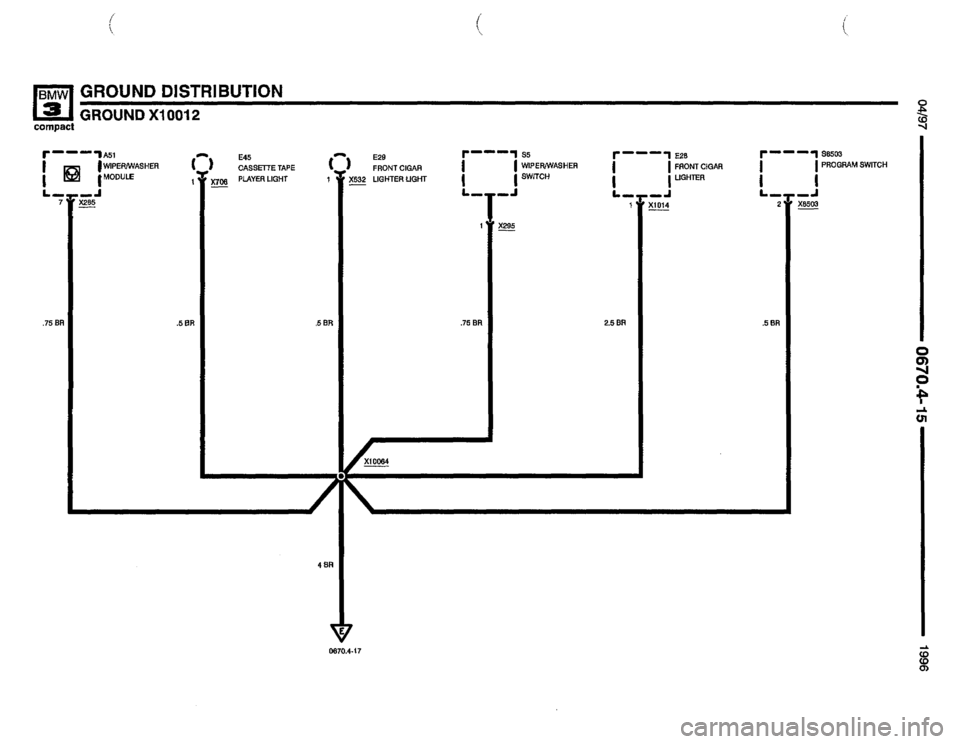 BMW 318ti 1996 E36 Electrical Troubleshooting Manual 