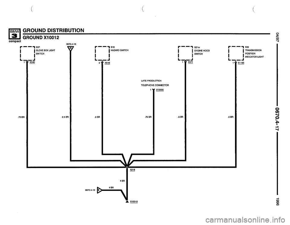 BMW 318ti 1996 E36 Electrical Troubleshooting Manual 