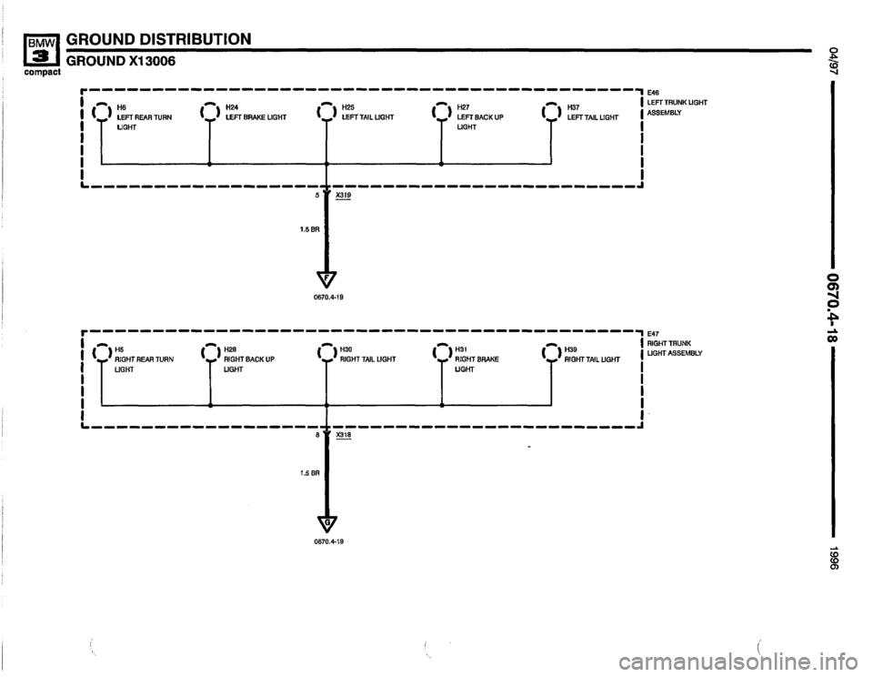 BMW 318ti 1996 E36 Electrical Troubleshooting Manual 