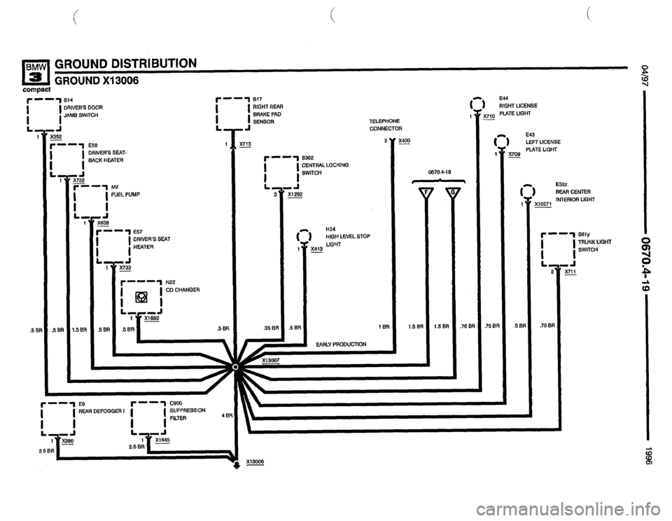 BMW 318ti 1996 E36 Electrical Troubleshooting Manual 