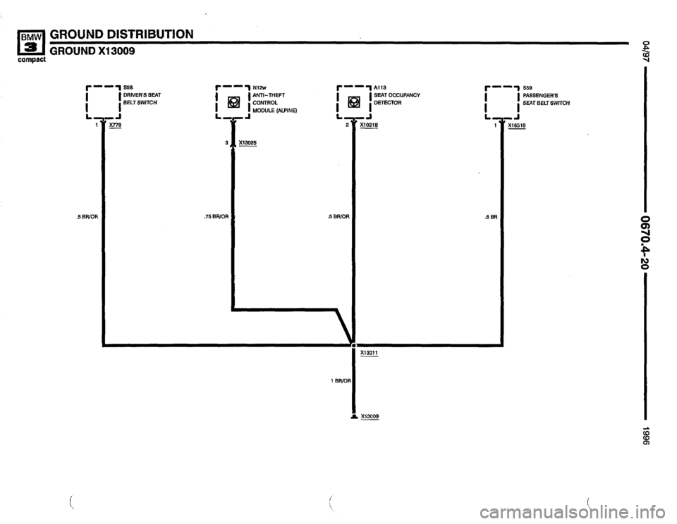 BMW 318ti 1996 E36 Electrical Troubleshooting Manual 